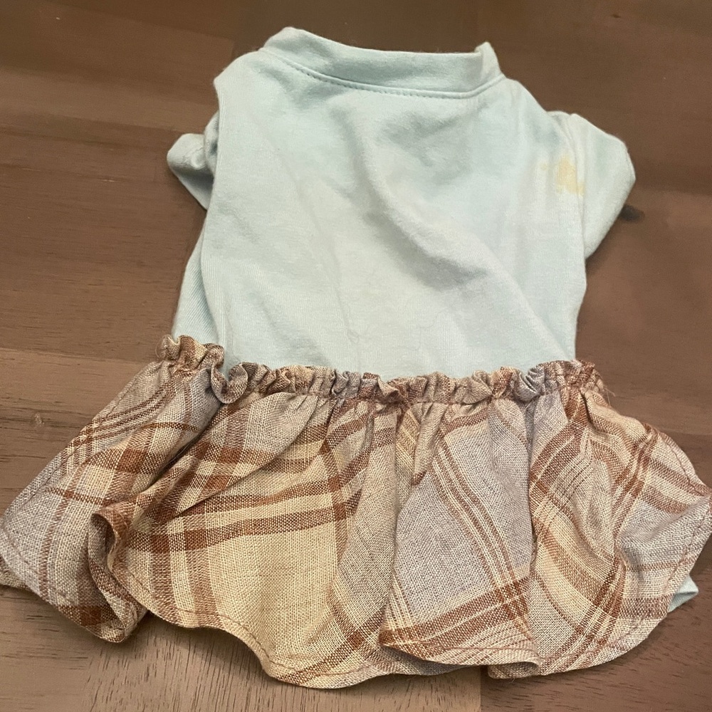Plaid Skirt Dog Dress Louisdog s 3-4 lb dog clothes